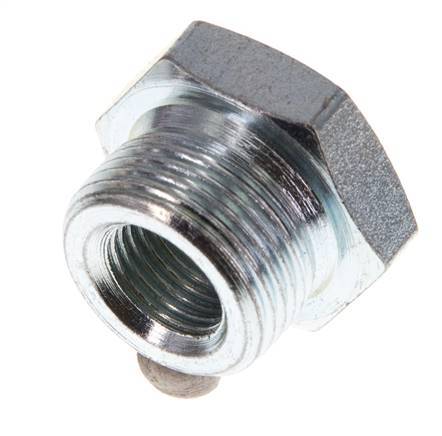 G 1/4'' x M22x1,5 F/M Anillo reductor de acero cincado 250 Bar - Hidráulico