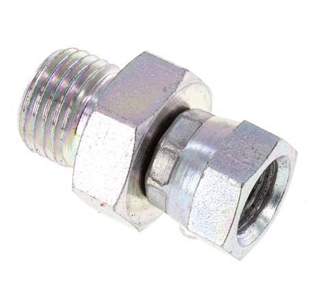 G 1/8'' x G 1/4'' F/M Adaptador reductor de acero cincado 350 Bar - Hidráulico