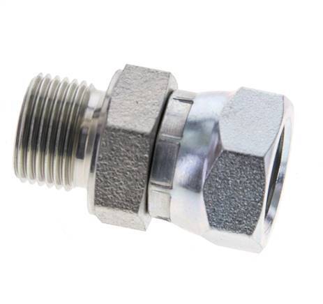 G 3/8'' F/M Adaptador Reductor de Acero Cincado 325 Bar - Hidráulico [2 Piezas]