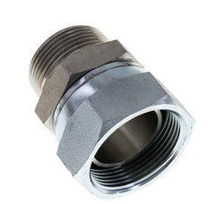 G 1 1/2'' x G 1 1/4'' F/M Adaptador Reductor de Acero Cincado 125 Bar - Hidráulico