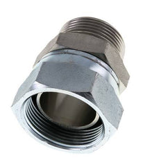 G 1 1/2'' x G 1 1/4'' F/M Adaptador Reductor de Acero Cincado 125 Bar - Hidráulico