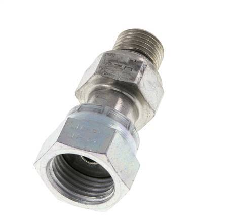 UN 11/16''-16 x G 1/4'' F/M Adaptador reductor de acero galvanizado ORFS 630 Bar - Hidráulico