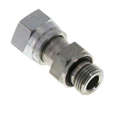 Adaptador reductor de acero galvanizado UNS 1''-14 x G 1/2'' F/M ORFS 400 Bar - Hidráulico