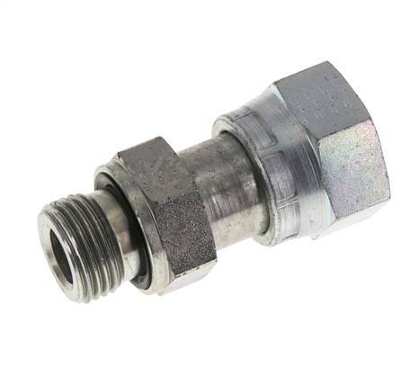 Adaptador reductor de acero galvanizado UNS 1''-14 x G 1/2'' F/M ORFS 400 Bar - Hidráulico