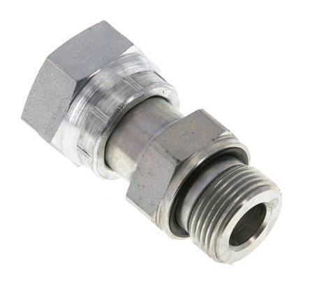 UN 1-3/16''-12 x G 3/4'' F/M Adaptador reductor de acero galvanizado ORFS 400 Bar - Hidráulico