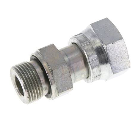 UN 1-3/16''-12 x G 3/4'' F/M Adaptador reductor de acero galvanizado ORFS 400 Bar - Hidráulico