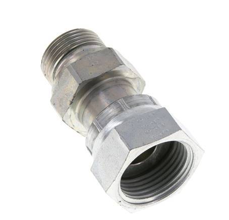 UN 1-3/16''-12 x G 3/4'' F/M Adaptador reductor de acero galvanizado ORFS 400 Bar - Hidráulico