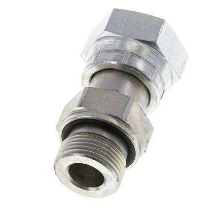 UN 1-3/16''-12 x G 3/4'' F/M Adaptador reductor de acero galvanizado ORFS 400 Bar - Hidráulico