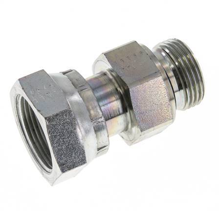 UN 1-7/16''-12 x G 1'' F/M Adaptador reductor de acero galvanizado ORFS 400 Bar - Hidráulico