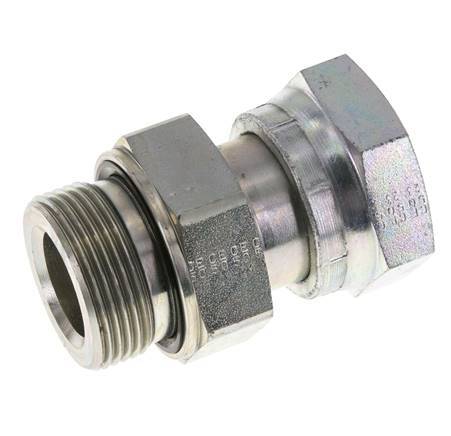 UN 1-11/16''-12 x G 1 1/4'' F/M Adaptador reductor de acero galvanizado ORFS 250 Bar - Hidráulico