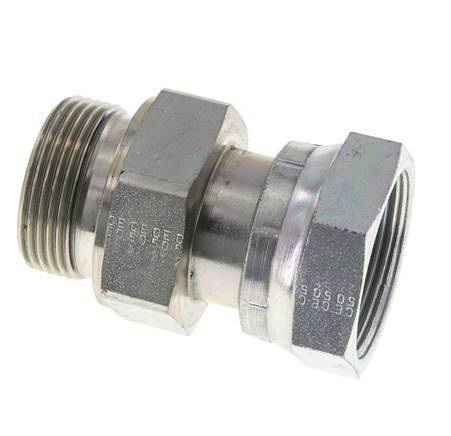 UN 1-11/16''-12 x G 1 1/4'' F/M Adaptador reductor de acero galvanizado ORFS 250 Bar - Hidráulico