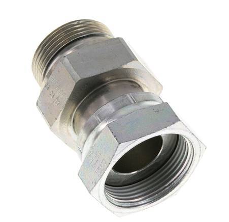 UN 1-11/16''-12 x G 1 1/4'' F/M Adaptador reductor de acero galvanizado ORFS 250 Bar - Hidráulico