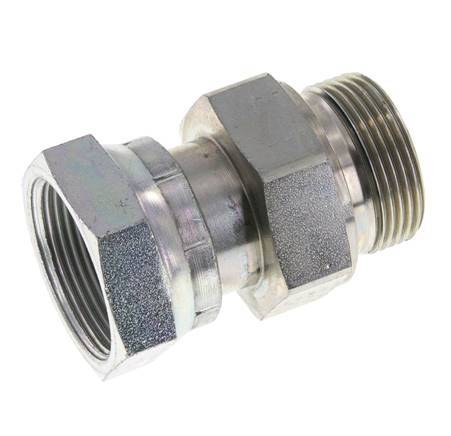 UN 1-11/16''-12 x G 1 1/4'' F/M Adaptador reductor de acero galvanizado ORFS 250 Bar - Hidráulico
