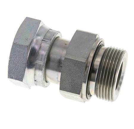 UN 1-11/16''-12 x G 1 1/4'' F/M Adaptador reductor de acero galvanizado ORFS 250 Bar - Hidráulico