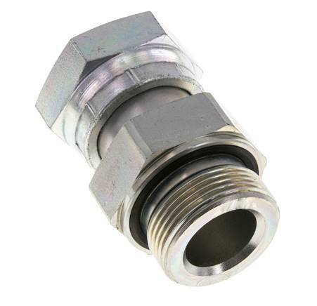 UN 1-11/16''-12 x G 1 1/4'' F/M Adaptador reductor de acero galvanizado ORFS 250 Bar - Hidráulico