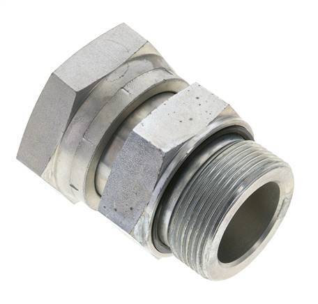 UN 2''-12 x G 1 1/2'' F/M Adaptador reductor de acero galvanizado ORFS 250 Bar - Hidráulico