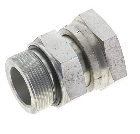 UN 2''-12 x G 1 1/2'' F/M Adaptador reductor de acero galvanizado ORFS 250 Bar - Hidráulico