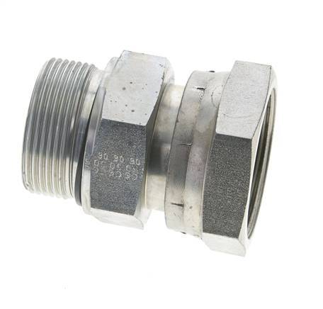 UN 2''-12 x G 1 1/2'' F/M Adaptador reductor de acero galvanizado ORFS 250 Bar - Hidráulico