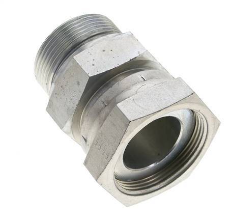 UN 2''-12 x G 1 1/2'' F/M Adaptador reductor de acero galvanizado ORFS 250 Bar - Hidráulico