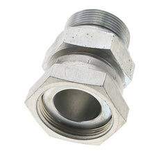 UN 2''-12 x G 1 1/2'' F/M Adaptador reductor de acero galvanizado ORFS 250 Bar - Hidráulico