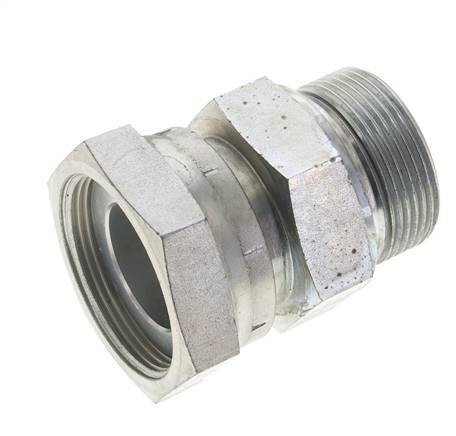 UN 2''-12 x G 1 1/2'' F/M Adaptador reductor de acero galvanizado ORFS 250 Bar - Hidráulico