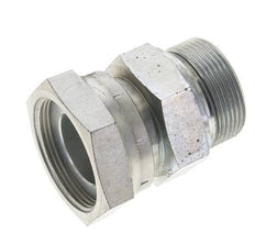 UN 2''-12 x G 1 1/2'' F/M Adaptador reductor de acero galvanizado ORFS 250 Bar - Hidráulico