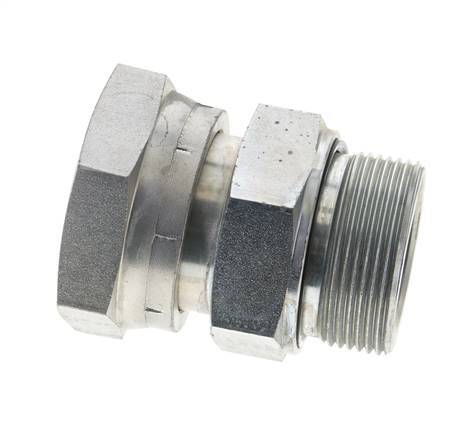 UN 2''-12 x G 1 1/2'' F/M Adaptador reductor de acero galvanizado ORFS 250 Bar - Hidráulico