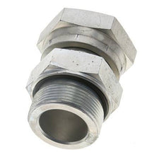 UN 2''-12 x G 1 1/2'' F/M Adaptador reductor de acero galvanizado ORFS 250 Bar - Hidráulico