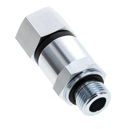 G 1/2'' F/M Junta giratoria de acero galvanizado 400 Bar - Hidráulica - Alta presión