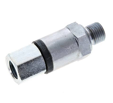 G 1/4'' F/M Junta giratoria de acero galvanizado 500 Bar - Hidráulica - Alta presión