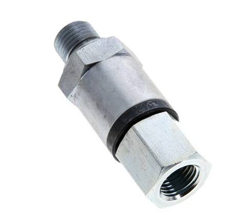 G 1/4'' F/M Junta giratoria de acero galvanizado 500 Bar - Hidráulica - Alta presión