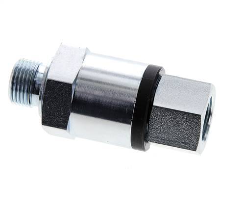 G 3/8'' F/M Junta giratoria de acero galvanizado 400 Bar - Hidráulica - Alta presión