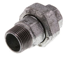 Rp 1'' x R 1'' F/M Hierro fundido zincado Espiga doble de 3 piezas con cierre cónico 25 Bar