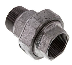 Rp 1 1/4'' x R 1 1/4'' F/M Hierro fundido zincado Espiga doble de 3 piezas con cierre cónico 25 Bar