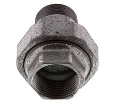 Rp 1 1/4'' x R 1 1/4'' F/M Hierro fundido zincado Espiga doble de 3 piezas con cierre cónico 25 Bar