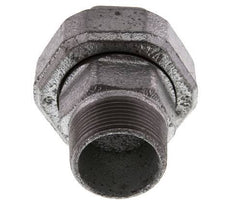 Rp 1 1/4'' x R 1 1/4'' F/M Hierro fundido zincado Espiga doble de 3 piezas con cierre cónico 25 Bar