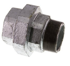 Rp 2'' x R 2'' F/M Hierro fundido zincado Espiga doble 3 piezas con junta plana 25 Bar