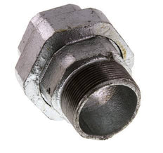 Rp 2'' x R 2'' F/M Hierro fundido zincado Espiga doble 3 piezas con junta plana 25 Bar