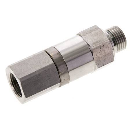 G 1/2'' F/M Junta giratoria de acero inoxidable 250 Bar - Hidráulica - Alta presión