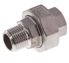 Rp 1/2'' x R 1/2'' F/M Espiga doble de acero inoxidable de 3 piezas con cierre cónico 16 Bar