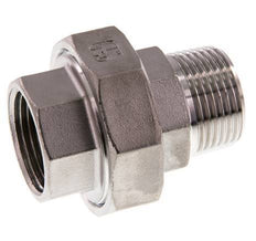 1'' NPT x 1'' NPT F/M Acero inoxidable de 3 piezas con cierre cónico 16 Bar