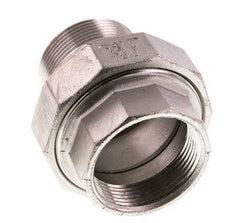 1 1/2'' NPT x 1 1/2'' NPT F/M Acero inoxidable de 3 piezas con cierre cónico 16 Bar