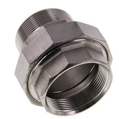 2'' NPT x 2'' NPT F/M Acero inoxidable de 3 piezas con sellado cónico 16 Bar