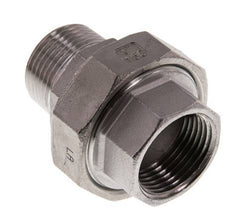 Rp 1'' x R 1'' F/M Espiga doble de acero inoxidable de 3 piezas con junta plana 16 Bar