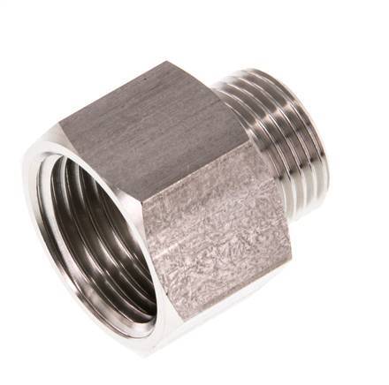 G 1/2'' x G 3/8'' F/M Anillo reductor de acero inoxidable 40 Bar