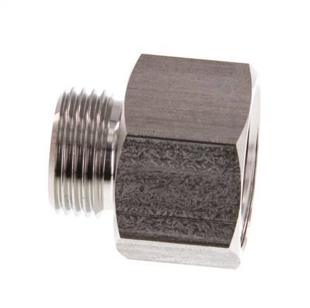 G 1/2'' x G 3/8'' F/M Anillo reductor de acero inoxidable 40 Bar