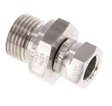 G 1/4'' x G 1/2'' F/M Adaptador reductor de acero inoxidable 350 Bar - Hidráulico