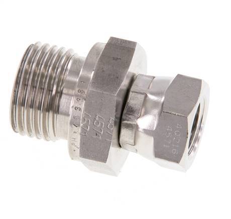 G 1/4'' x G 1/2'' F/M Adaptador reductor de acero inoxidable 350 Bar - Hidráulico