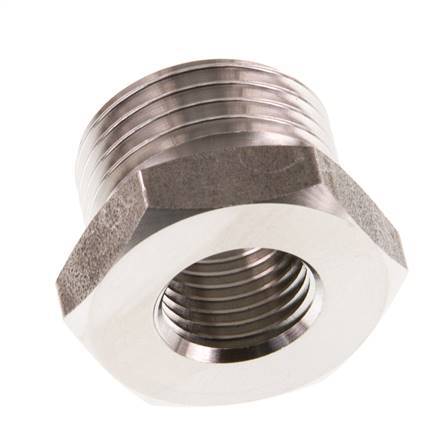 G 1/4'' x G 1/2'' F/M Anillo reductor de acero inoxidable 40 Bar