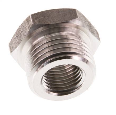 G 1/4'' x G 1/2'' F/M Anillo reductor de acero inoxidable 40 Bar
